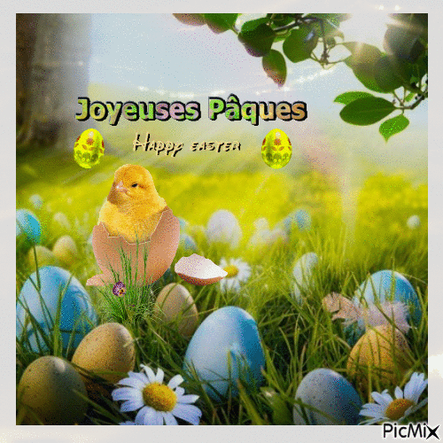 joyeuses Pâques - Ücretsiz animasyonlu GIF