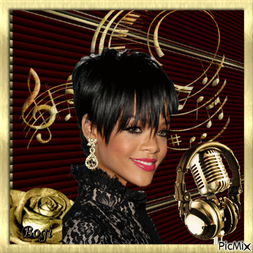 Rihanna's music... - Безплатен анимиран GIF