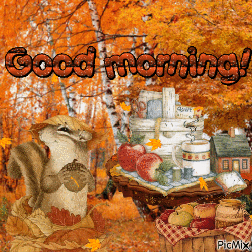 autumn good morning - Безплатен анимиран GIF