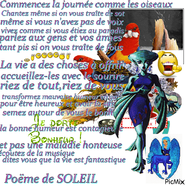 poëme du bonheur - Бесплатный анимированный гифка