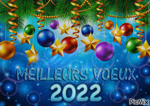 meilleurs voeux 2022 - Бесплатный анимированный гифка