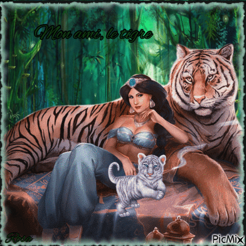 Concours : Mon ami le tigre - Darmowy animowany GIF