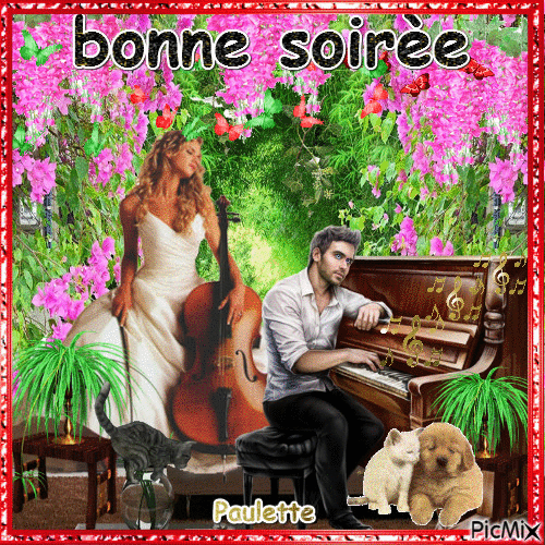 bonne soirèe - Бесплатный анимированный гифка