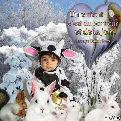 L enfant et les lapins - nemokama png