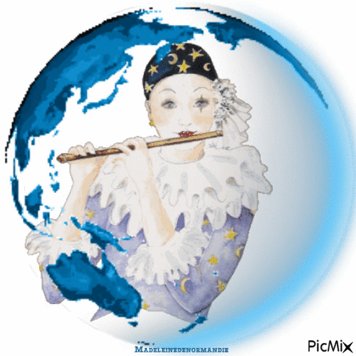 mon ami Pierrot - Безплатен анимиран GIF