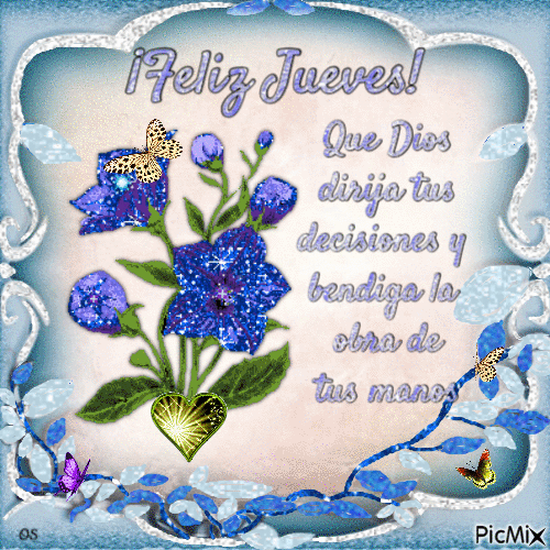 Flores Azules - Darmowy animowany GIF