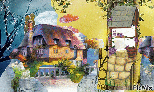 Uma casa encantada - Ingyenes animált GIF