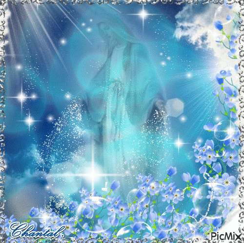 vierge marie bleue - Zdarma animovaný GIF