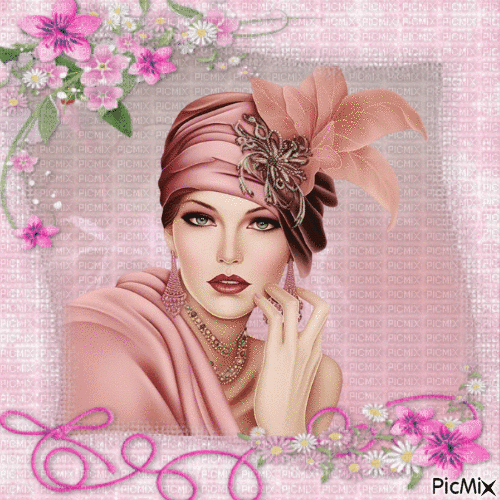 Femme en rose. - Free animated GIF