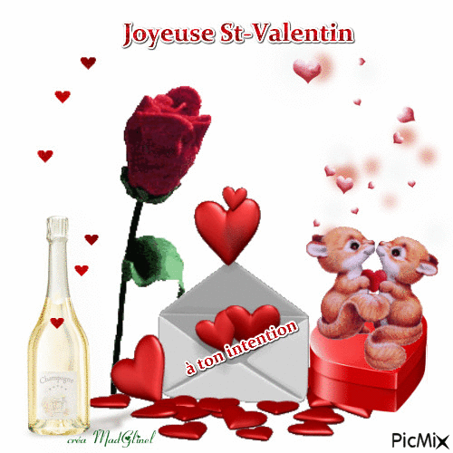 joyeuse St Valentin - GIF animé gratuit
