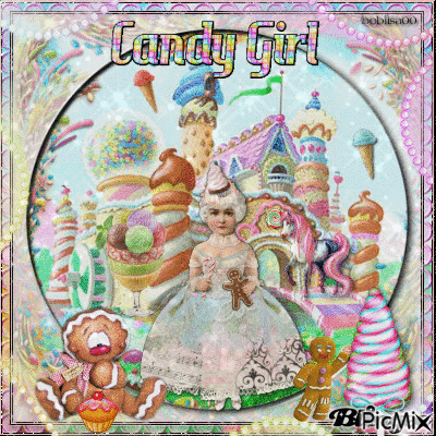 candy girl - GIF animé gratuit