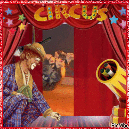Je voudrais être Clown dans un Cirque - Бесплатный анимированный гифка