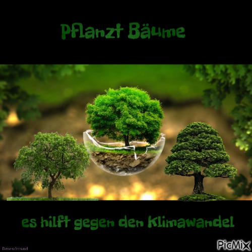 Pflanzt Bäume es hilft gegen den Klimawandel - бесплатно png