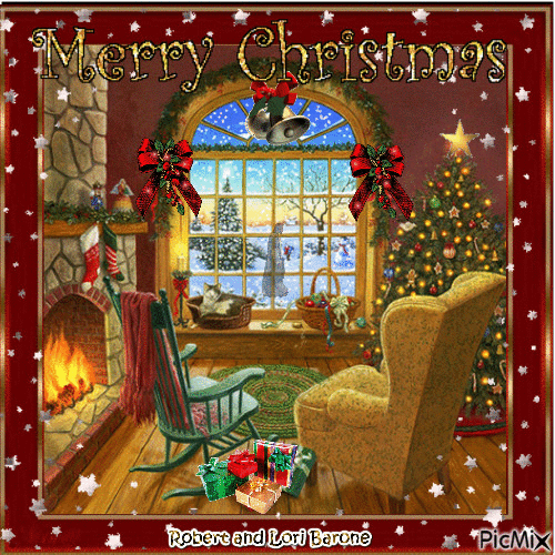Merry Christmas from Robert and Lori Barones Music Ministry - Besplatni animirani GIF