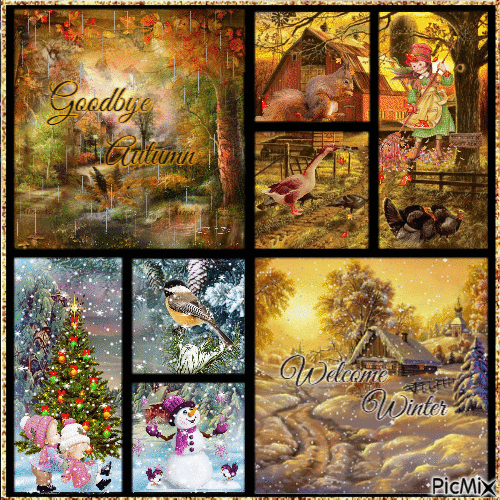 Autumn/Winter Collage - Besplatni animirani GIF