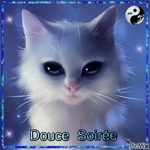 Douce Soirée-Miaou! - Безплатен анимиран GIF