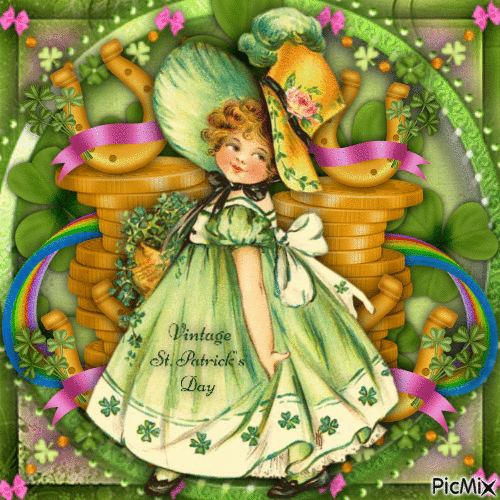 Vintage St. Patrick's Day-RM-03-08-24 - Gratis geanimeerde GIF