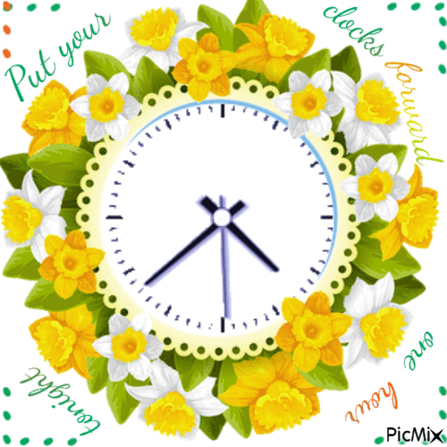 Dont forget to put your clock forward one hour tonight. - Nemokamas animacinis gif