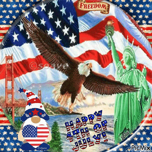 Freedom. Happy 4th of July - 無料のアニメーション GIF