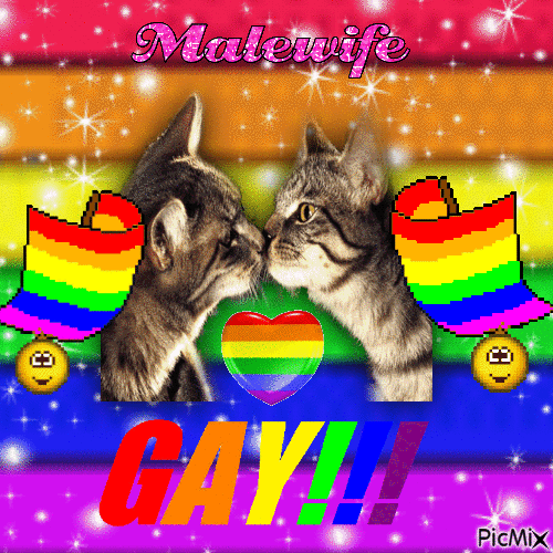 gay meowwww - Безплатен анимиран GIF