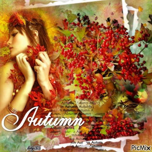 portrait de femme automne - png gratis