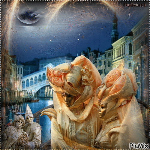 Soir de carnaval à Venise. - GIF animado gratis