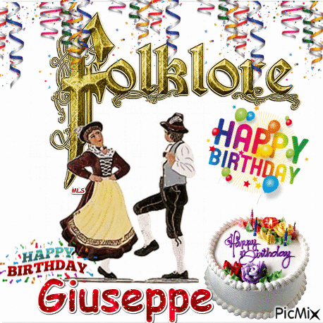 birthday giuseppe - Animovaný GIF zadarmo