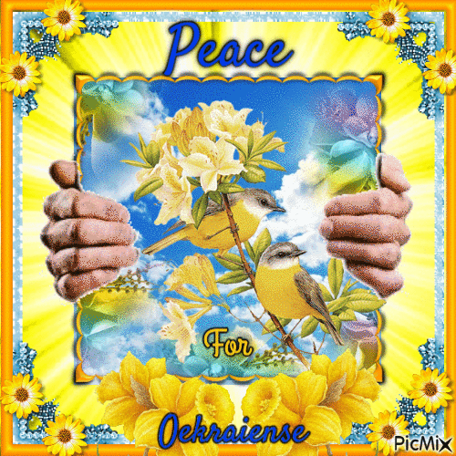 peace for ukraine - Bezmaksas animēts GIF