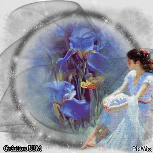 La belle et les iris par BBM - Δωρεάν κινούμενο GIF