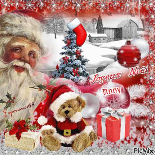 ⛄🎄⛄ Joyeux Noël Anny ⛄🎄⛄ - GIF animado gratis