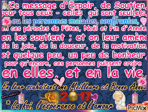 * Message d'Espoir, Soutien * - 免费动画 GIF