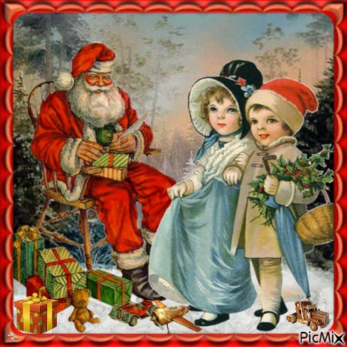 Santa with gifts - Contest - png gratis