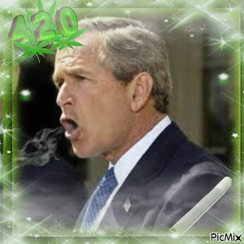 George Bush Weed - Animovaný GIF zadarmo