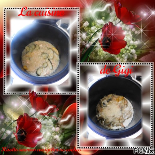 Risotto saumon courgettes au cookeo - 免费PNG