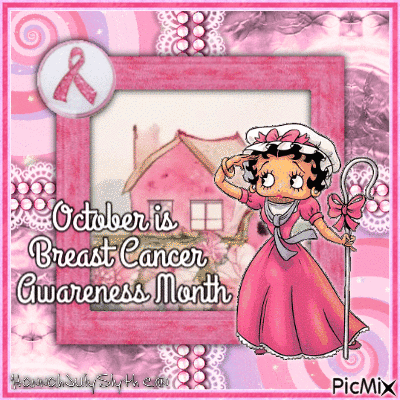 {Betty Boop - Breast Cancer Awareness Month} - Ingyenes animált GIF