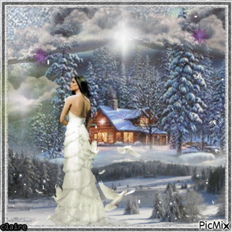la dame des neiges - Besplatni animirani GIF