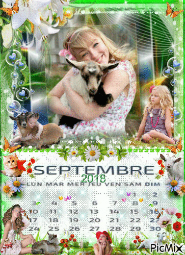 calendrier septembre 2018 - Free animated GIF