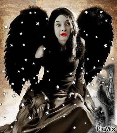 Чёрный ангел.. - Free animated GIF