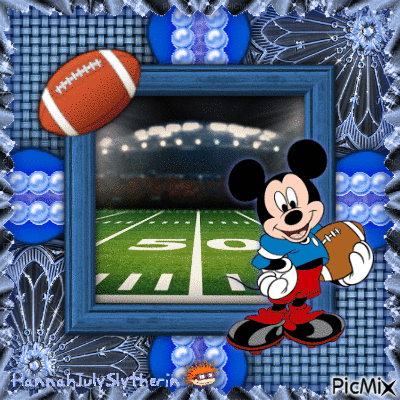 {American Football Mickey} - GIF animé gratuit