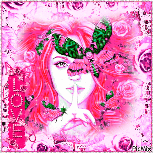 Pink Roses - GIF animado grátis