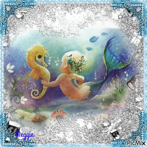 cute little mermaid contest - Бесплатни анимирани ГИФ