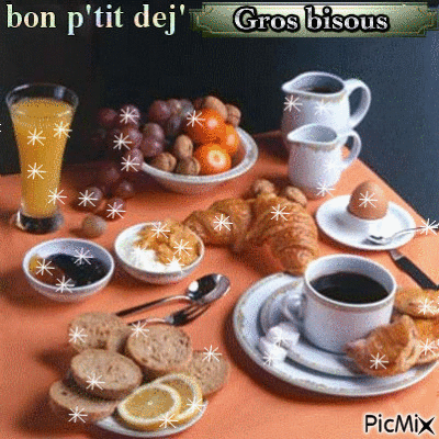 bon p'tit déj - Darmowy animowany GIF
