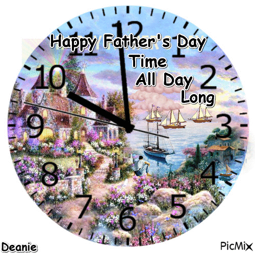 Happy Father's Day Time All Day Long - Nemokamas animacinis gif