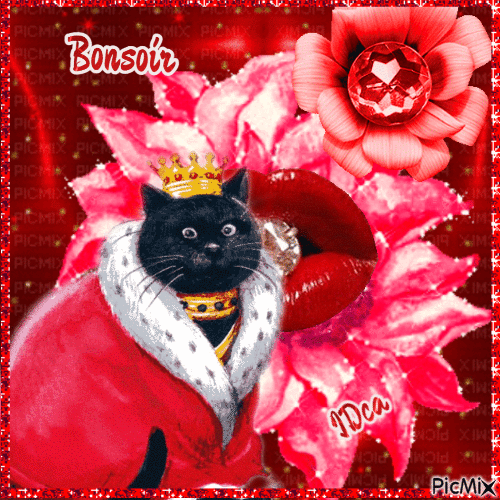 Bonsoir les chatons - Animovaný GIF zadarmo