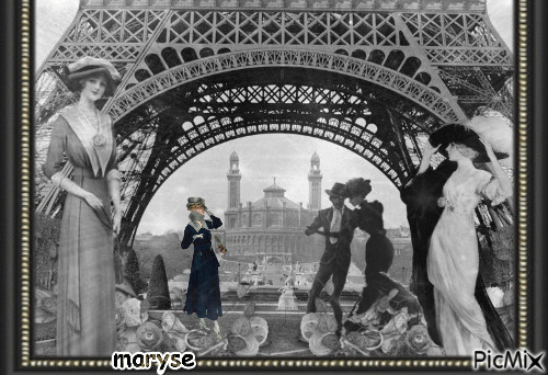 Paris vintage - GIF animé gratuit