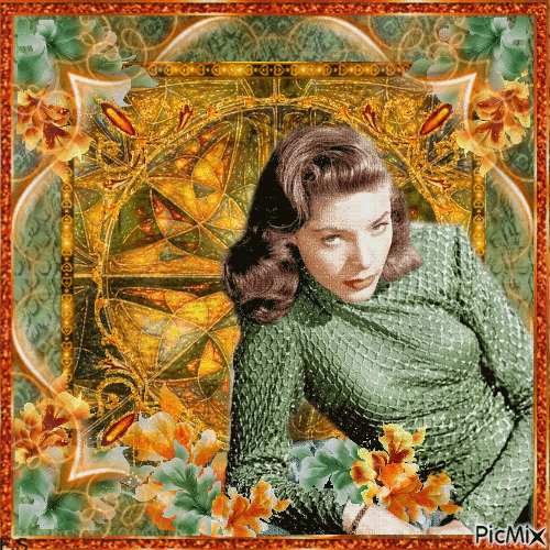 Lauren Bacall, Actrice américaine (1945) - Δωρεάν κινούμενο GIF