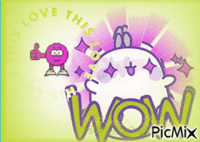 wow   cool love  vec50 - GIF animado gratis