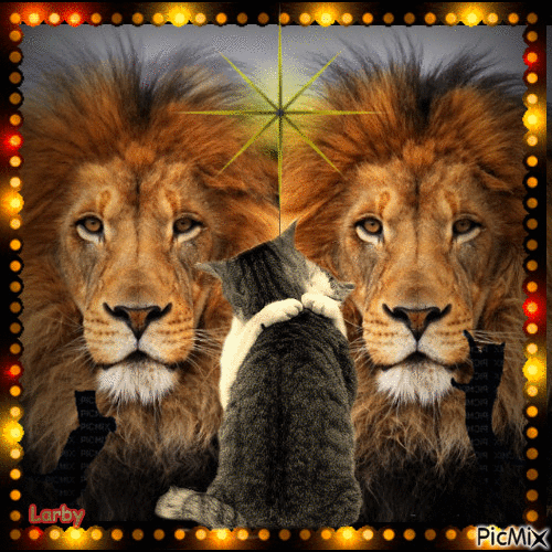 Le lion !!!! - Free animated GIF