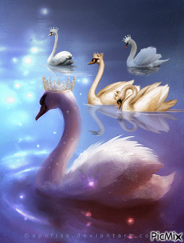 The Swans - GIF animado grátis