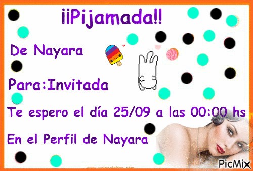 Fiesta Pijamada - GIF animado gratis